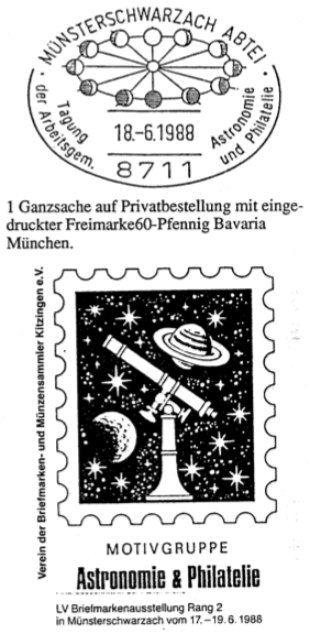 Sonderstempel mit Ganzsache Münsterschwarzach