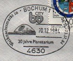 Stempel: Planetarium Bochum 1984