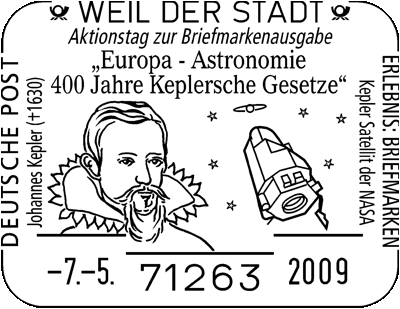Stempel: Ersttagsstempel Weil der Stadt 2009