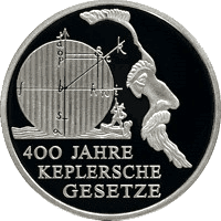 Keplermünze Vorderansicht